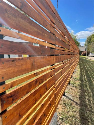 custom Horizontal cedar fence solutions