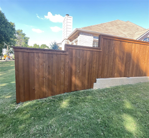 stained fences