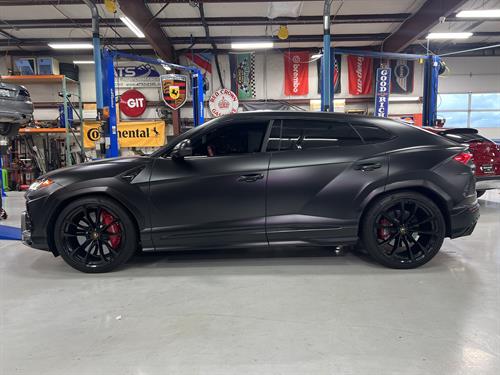 Lamborghini Urus with lowering kit and maintenance work performed