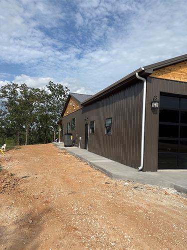 6” Galvalume Plus Half Round Gutters w/ External Brackets, 4” Round Spouts