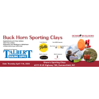 Buck Horn Sporting Clay Tournament-1:00pm shotgun start