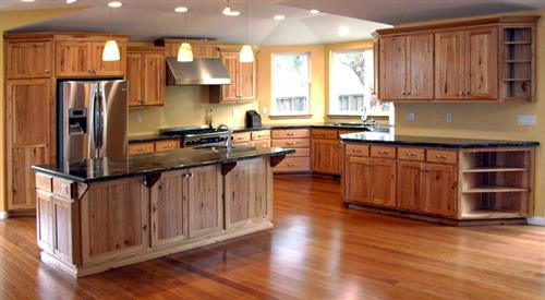 Rustic Hickory Kitchen with natural finish