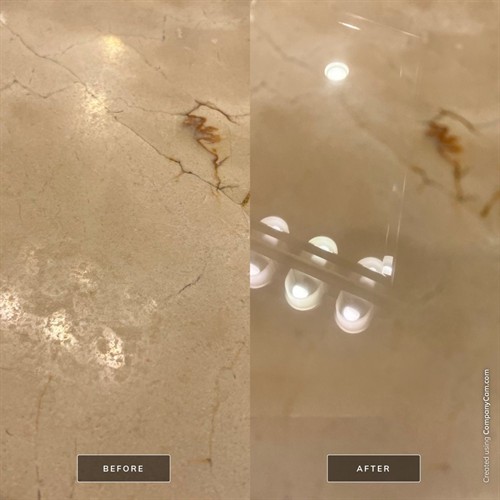 MORE™ AntiEtch™ treatment on marble counter
