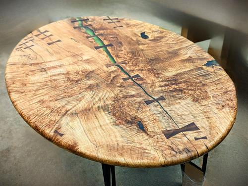 Maple Burl Dining Table