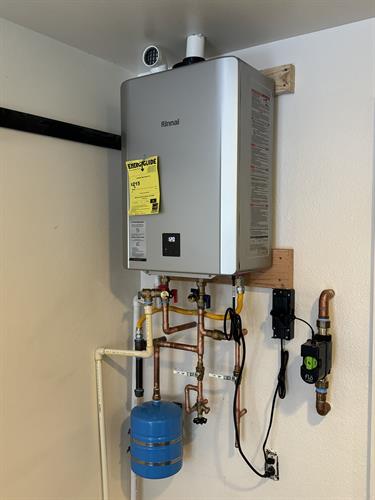 The joys of endless instant hot water with this tankless setup!