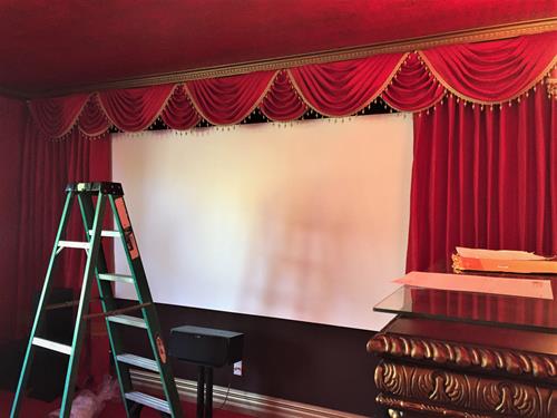 Theater Room Swags and Draperies