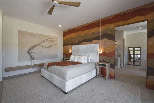 Desert Luxury Primary Bed with Art