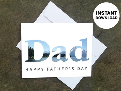 Downloadable Father's Day card.