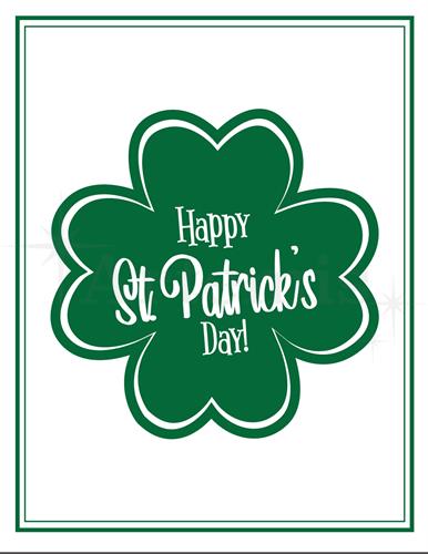 Artwork for a downloadable St. Patrick's Day greeting card.
