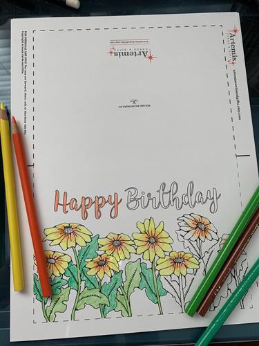 The most popular coloring greeting card in the shop.