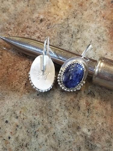 Sterling Silver Earrings with sodalite stones