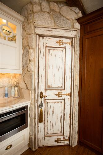 Antiqued Pantry Door