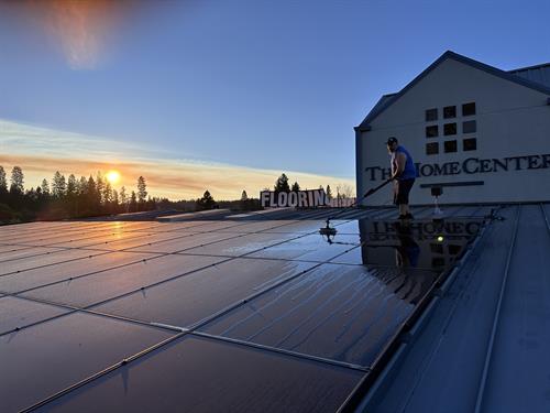Solar panels on commercial buildings 