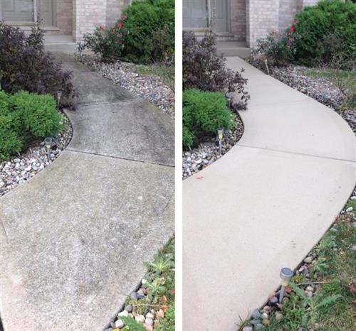 Side walk Pressure washing