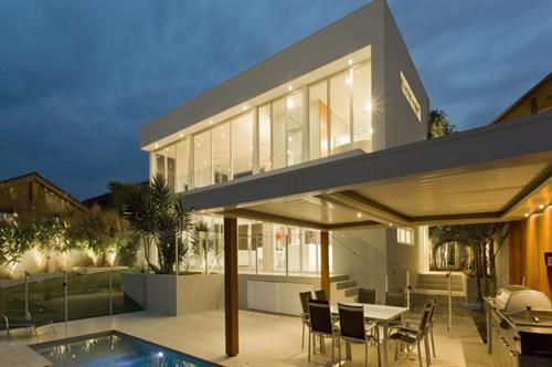 Outdoor lighting installation in Mount Vernon, WA by Dews Electric — creating inviting, well-lit spaces for entertaining and safety after dark.