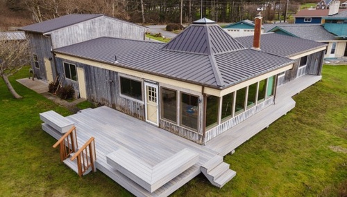 Beautiful deck renovation and exterior home improvement project completed by Kings-Men Construction serving homeowners throughout Whidbey Island.