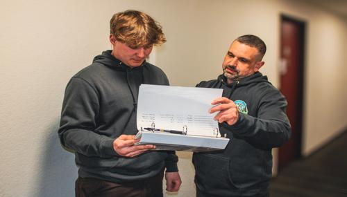 Skagit Valley electricians reviewing electrical plans and coordinating residential project for Johnson Electrical Services