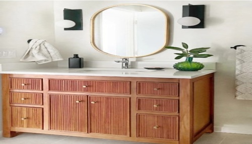 Custom bathroom remodel featuring a handcrafted vanity and modern fixtures by Triple C Construction Services LLC.