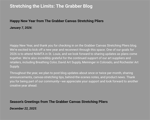 Stretching the Limits: The Grabber Blog