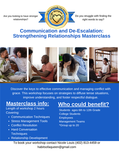 Communciation and De-Escalation Masterclass Communciation and De-Escalation Masterclass