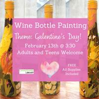 Adult and Teen Galentine’s Day Wine Bottle Painting