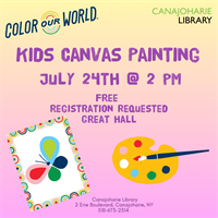 Canvas Painting with Mary at The Canajoharie Library