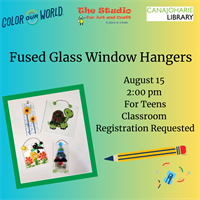 Fused Glass Window Hangers at The Canajoharie Library