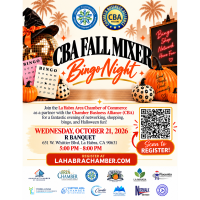 CBA Halloween Bingo Mixer Hosted By La Habra Chamber
