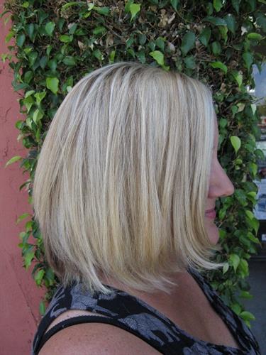 Highlights & haircut by owner/stylist Donna Strachan Highlights & haircut by owner/stylist Donna Strachan
