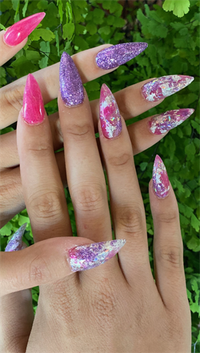 Glitz & glam acrylic nails by manicurist, Dawn Owens Glitz & glam acrylic nails by manicurist, Dawn Owens