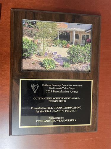 CLCA - Outstanding acheivement award - Design and Build 