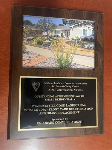 CLCA - Outsatanding achievement award - Small Residential landscaping