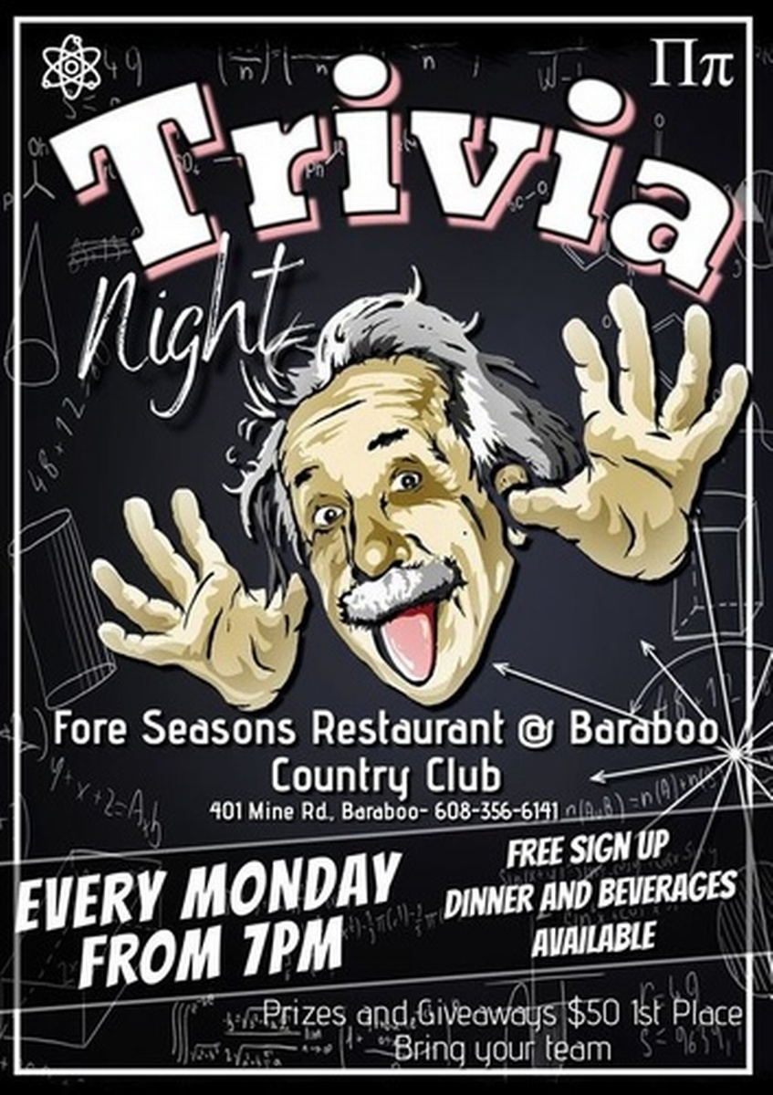 Trivia at Fore Seasons - Oct 28, 2024 - Baraboo, Wisconsin.