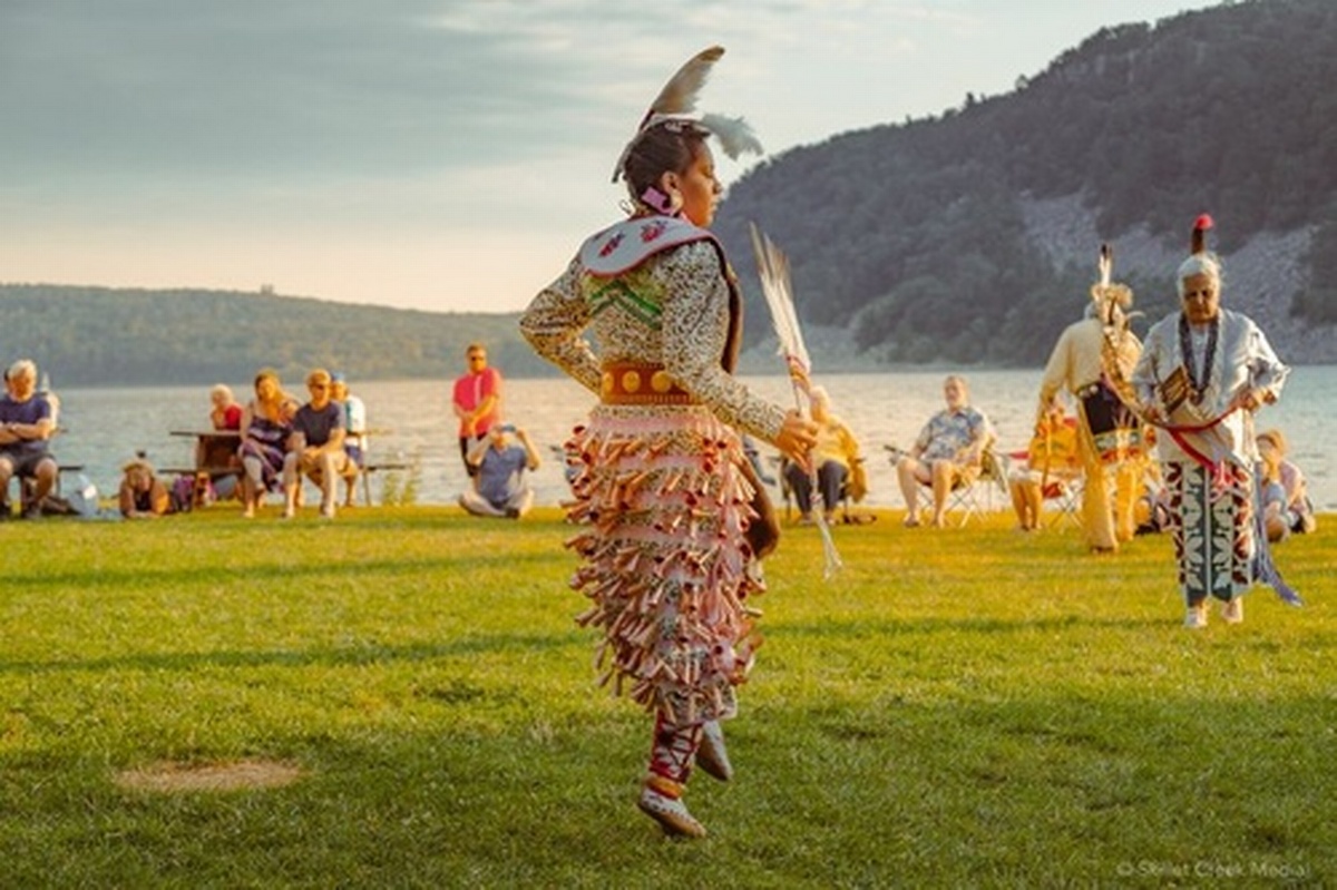 Ho-Chunk singers and dancers at Devil's Lake - Aug 18, 2023 - Baraboo ...