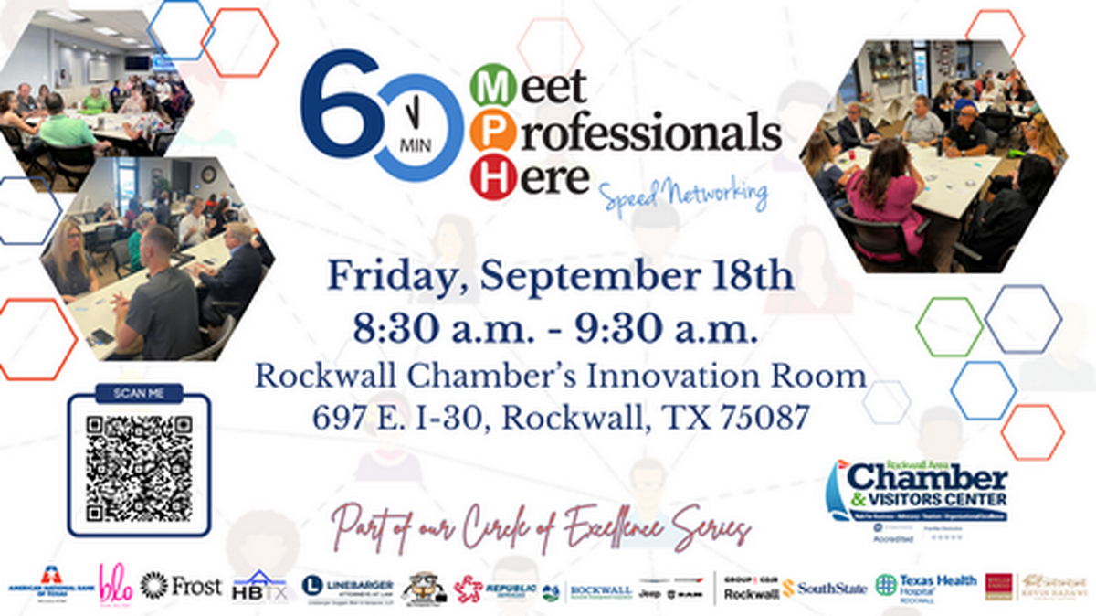 60 MPH (Meet Professionals Here) Speed Networking - Sep 18, 2026 ...