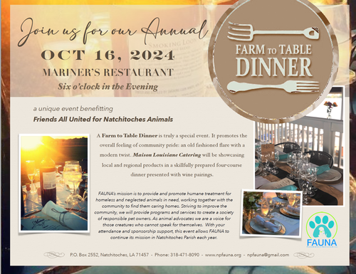 FAUNA Annual Farm to Table Dinner