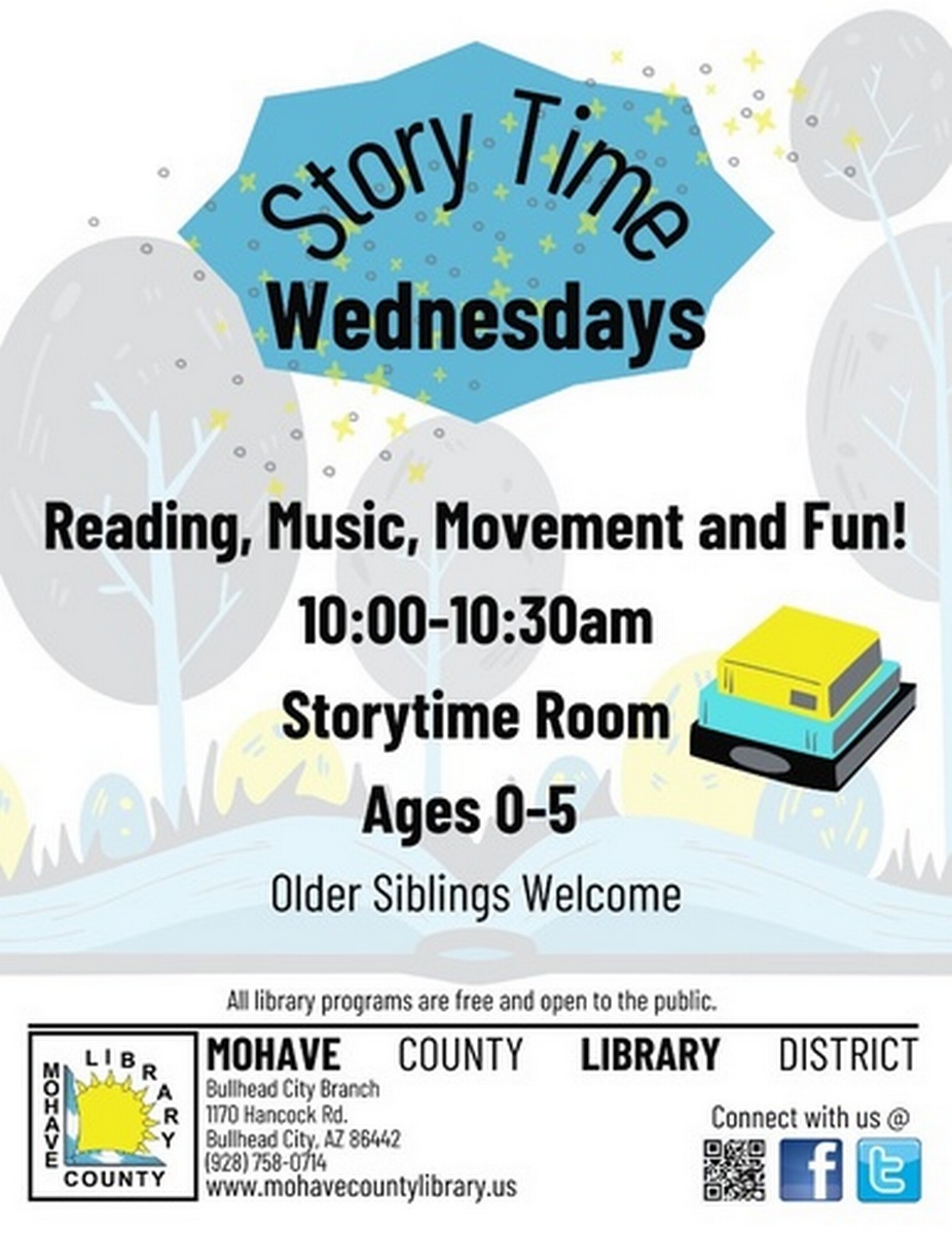 Storytime Wednesday - Apr 17, 2024 - Bullhead Area Chamber of Commerce