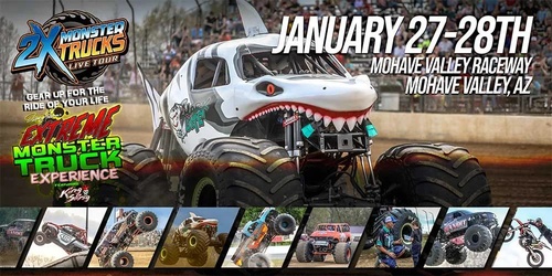 2x The Monster Trucks Show - Jan 26, 2024 to Jan 28, 2024 - Bullhead Area  Chamber of Commerce