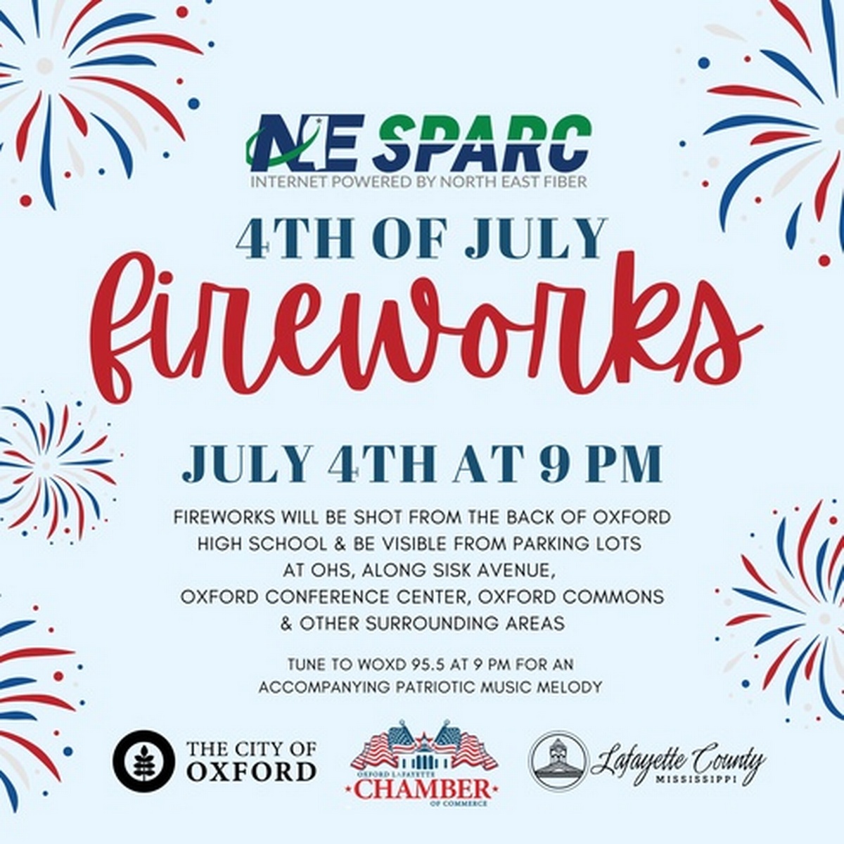 4th of July Fireworks - Jul 4, 2024 - Calendar of Events for Oxford, MS ...