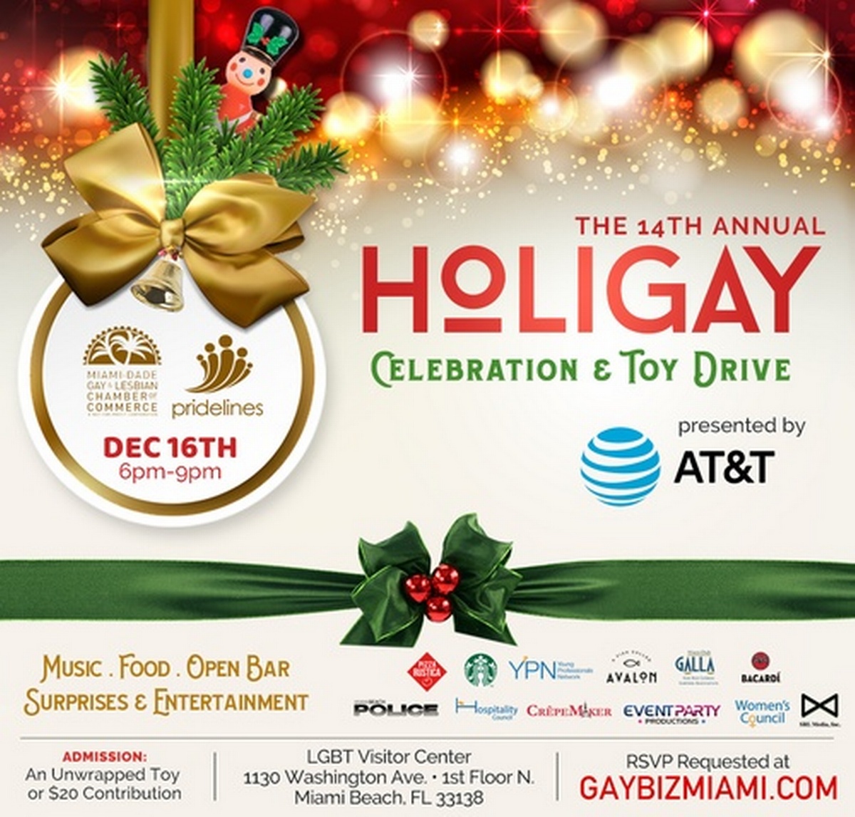 12th Annual HoliGay Celebration and Toy Drive presented by AT&T