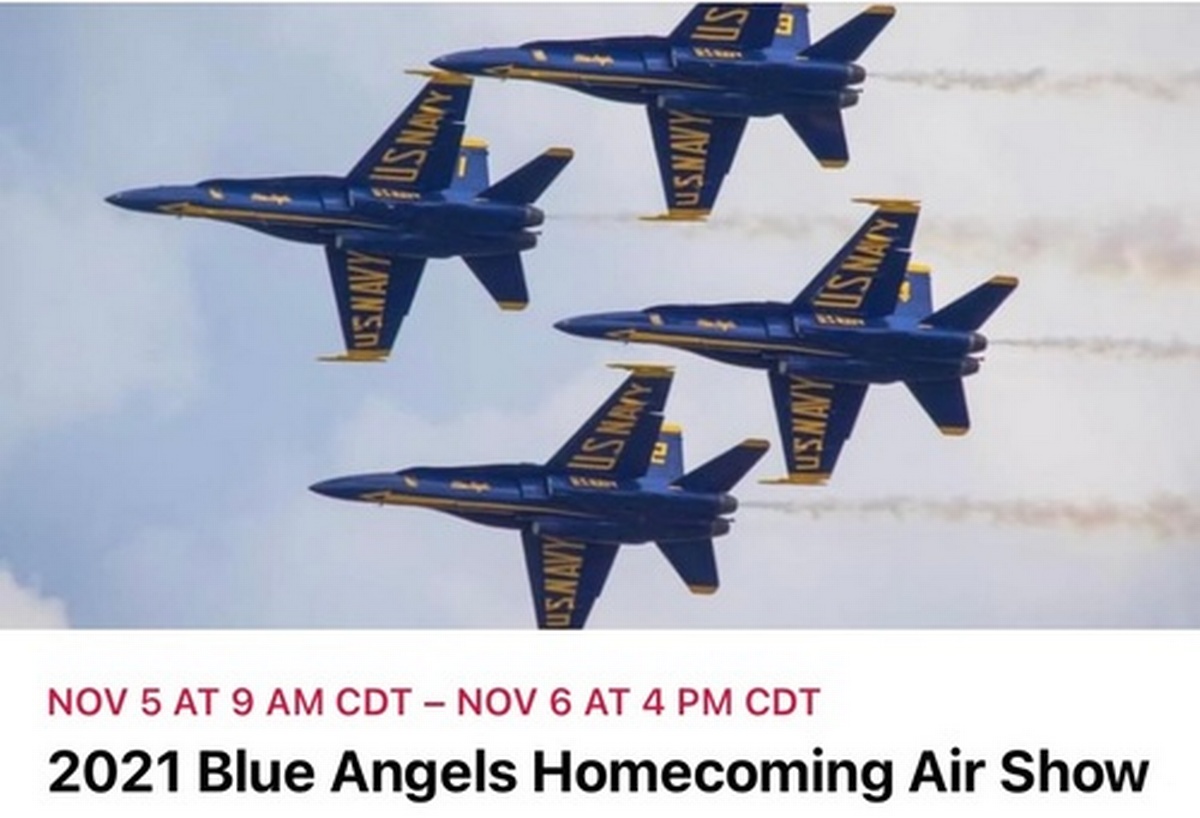 2021 Blue Angels Air Show Nov 5, 2021 to Nov 6, 2021