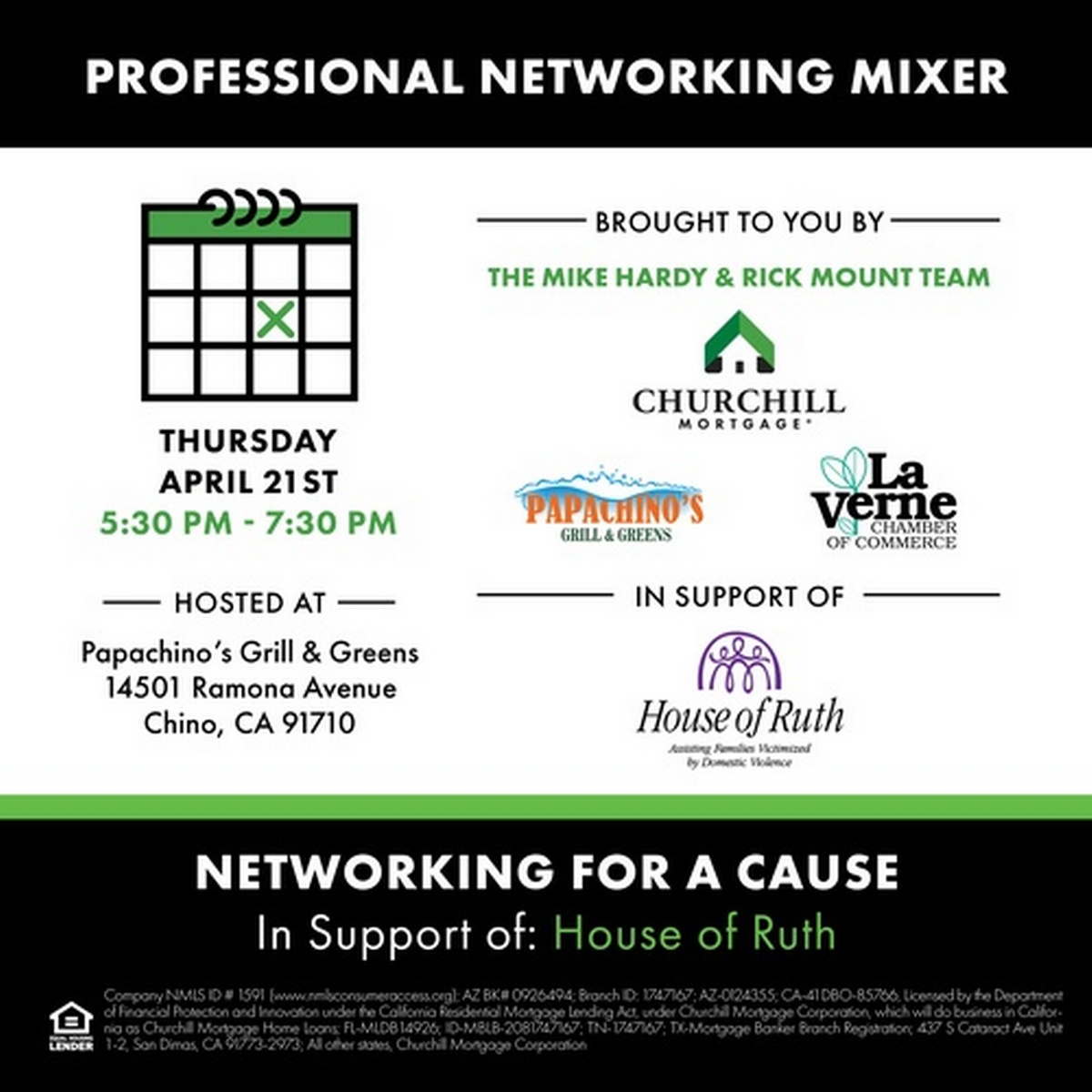 Networking For A Cause! In Support of House of Ruth