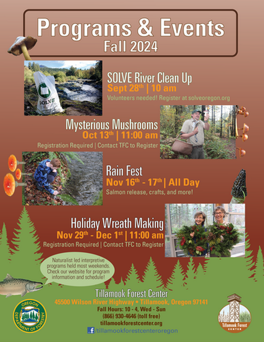 Tillamook Forest Center Rain Fest Nov 16, 2024 Chamber Chehalem
