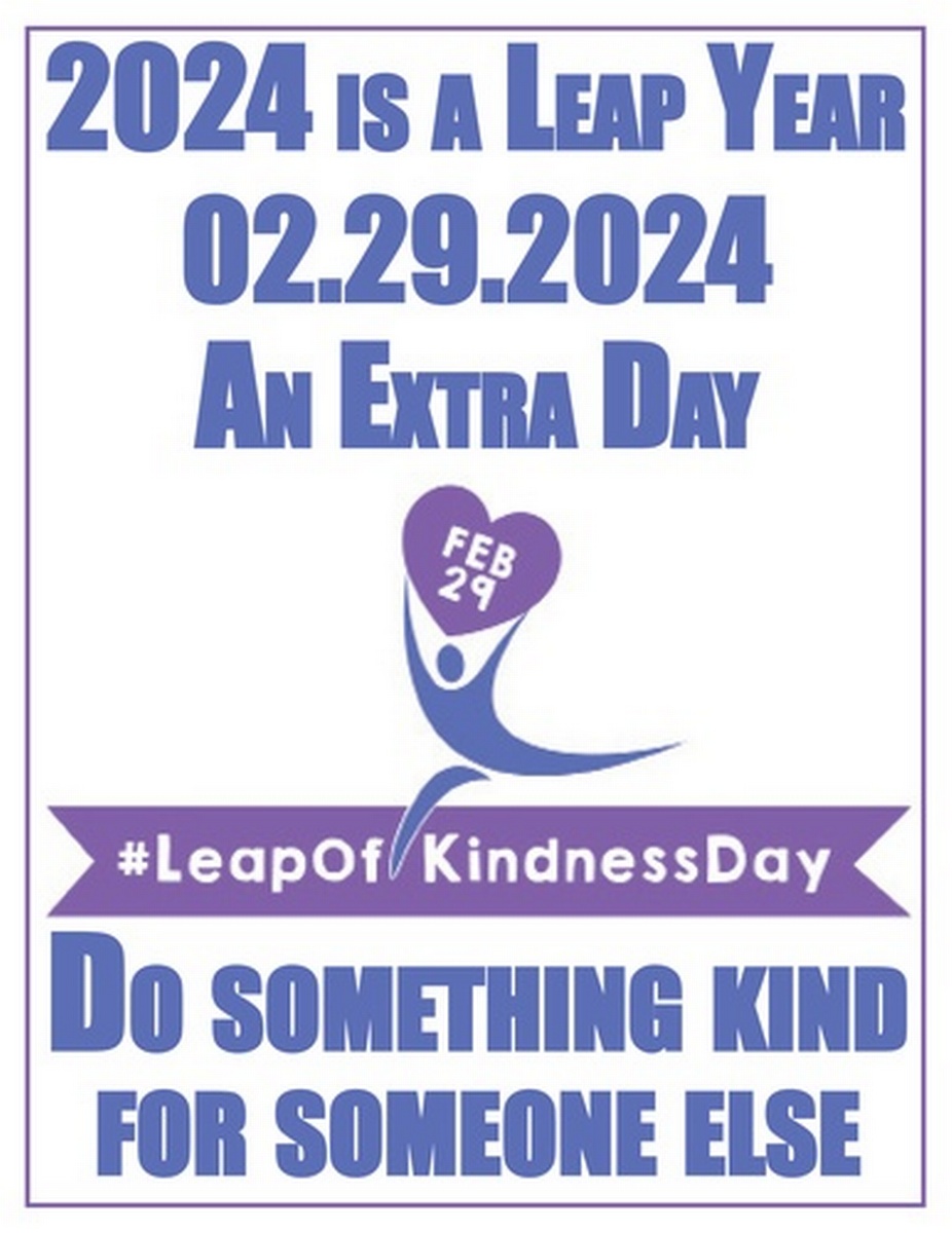 Leap of Kindness Day 2024 Feb 29, 2024