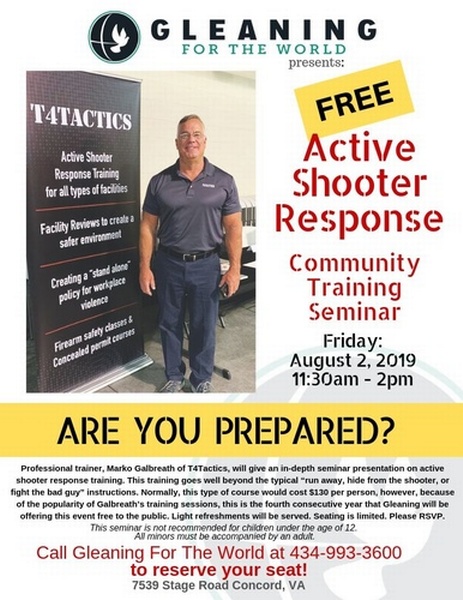 Active Shooter Response training - Aug 2, 2019