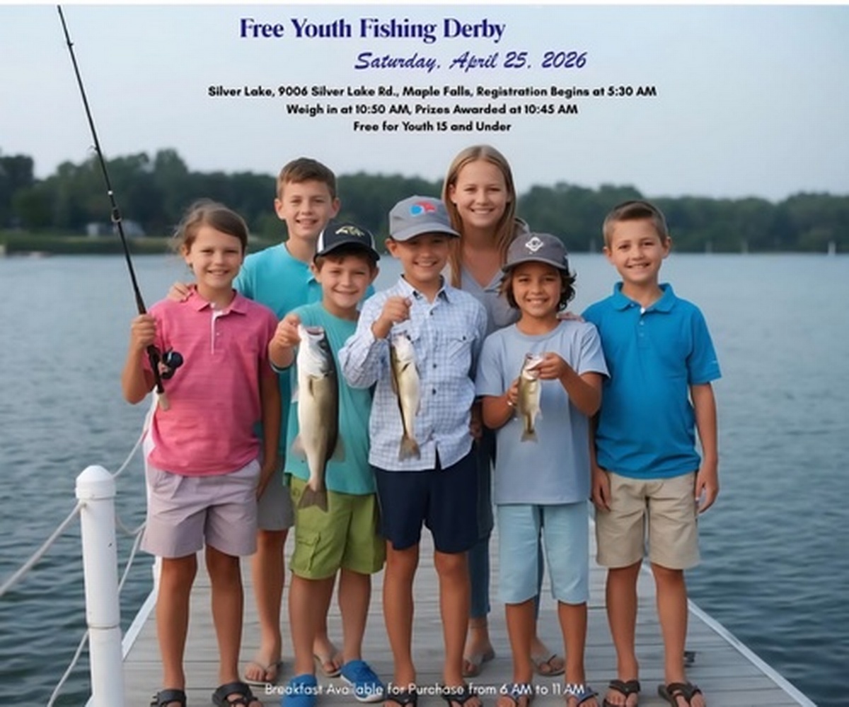 Youth Fishing Derby at Silver Lake, Ferndale, California, featuring children fishing in a scenic setting.