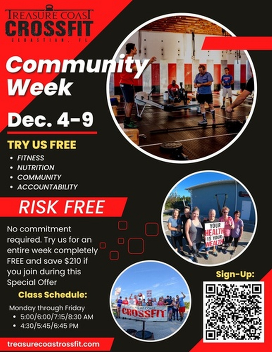 TREASURECOAST CROSSFIT 2ND ANNUAL COMMUNITY WEEK! - Dec 8, 2023 ...