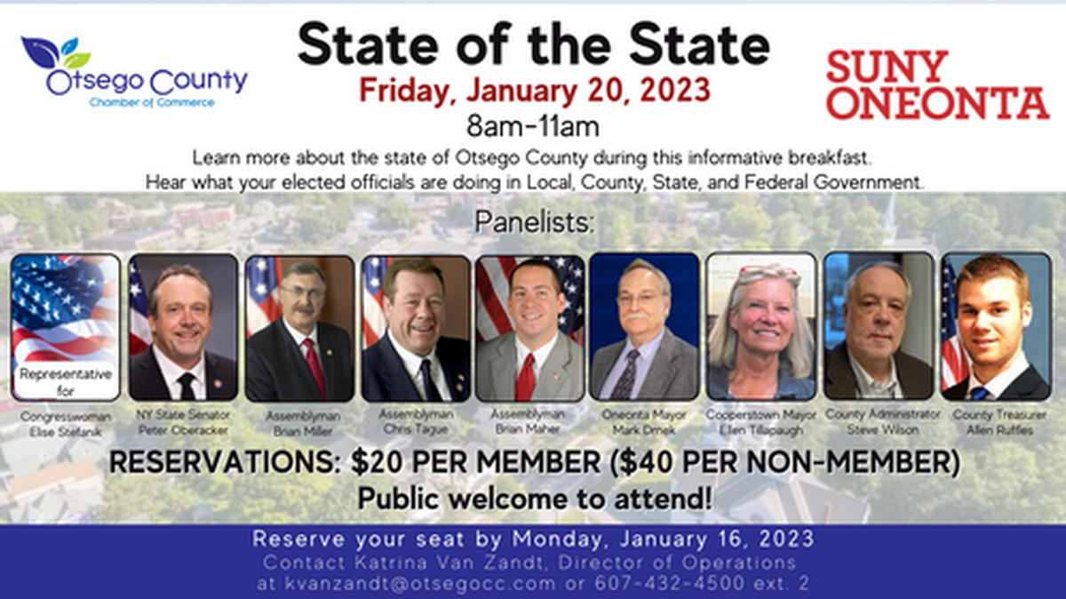 2023 State of the State Jan 20, 2023 The Otsego County Chamber