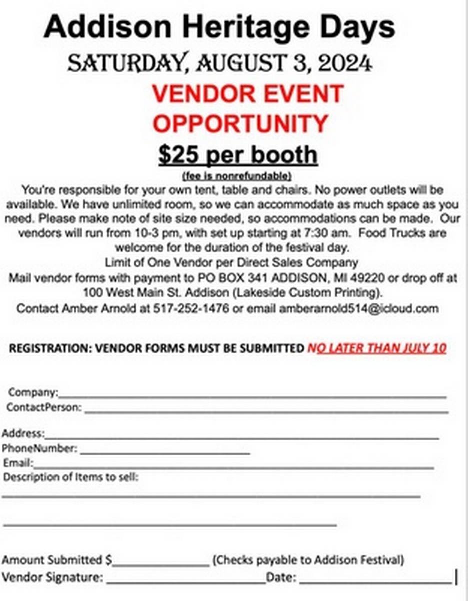 Addison Heritage Festival Aug 3, 2024