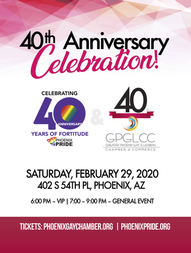 40th Anniversary Celebration | GPGLCC & Phoenix Pride